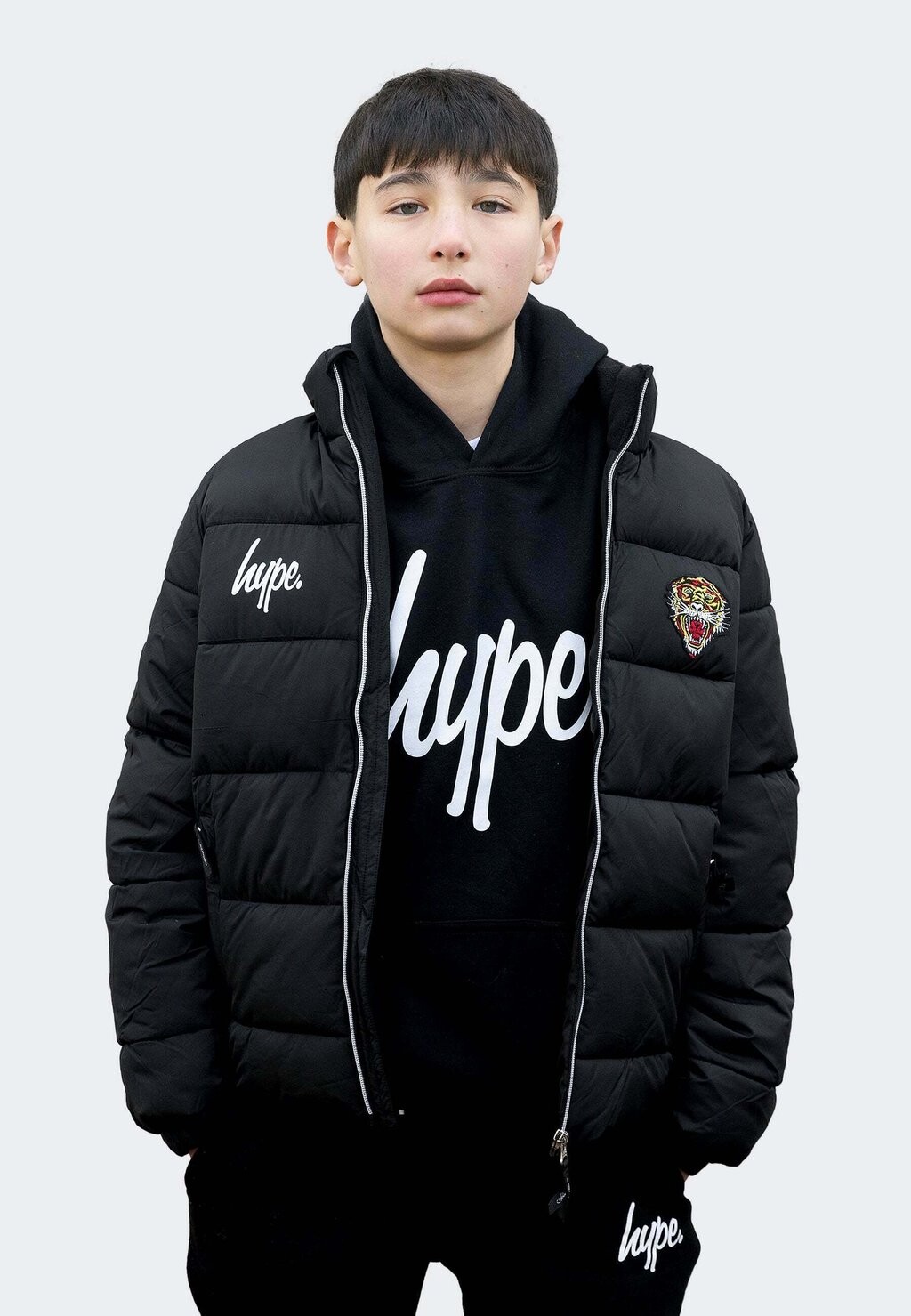 Зимняя куртка PUFFER X ED HARDY TIGER Hype, цвет black черная двусторонняя двусторонняя куртка ed hardy tiger souvenir hype черный