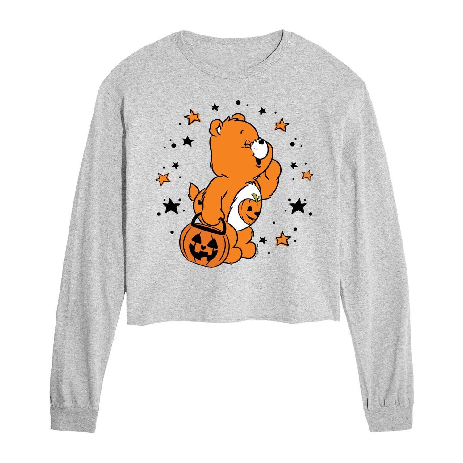 

Укороченный длинный рукав Care Bears для юниоров Trick Or Treat Licensed Character, серый