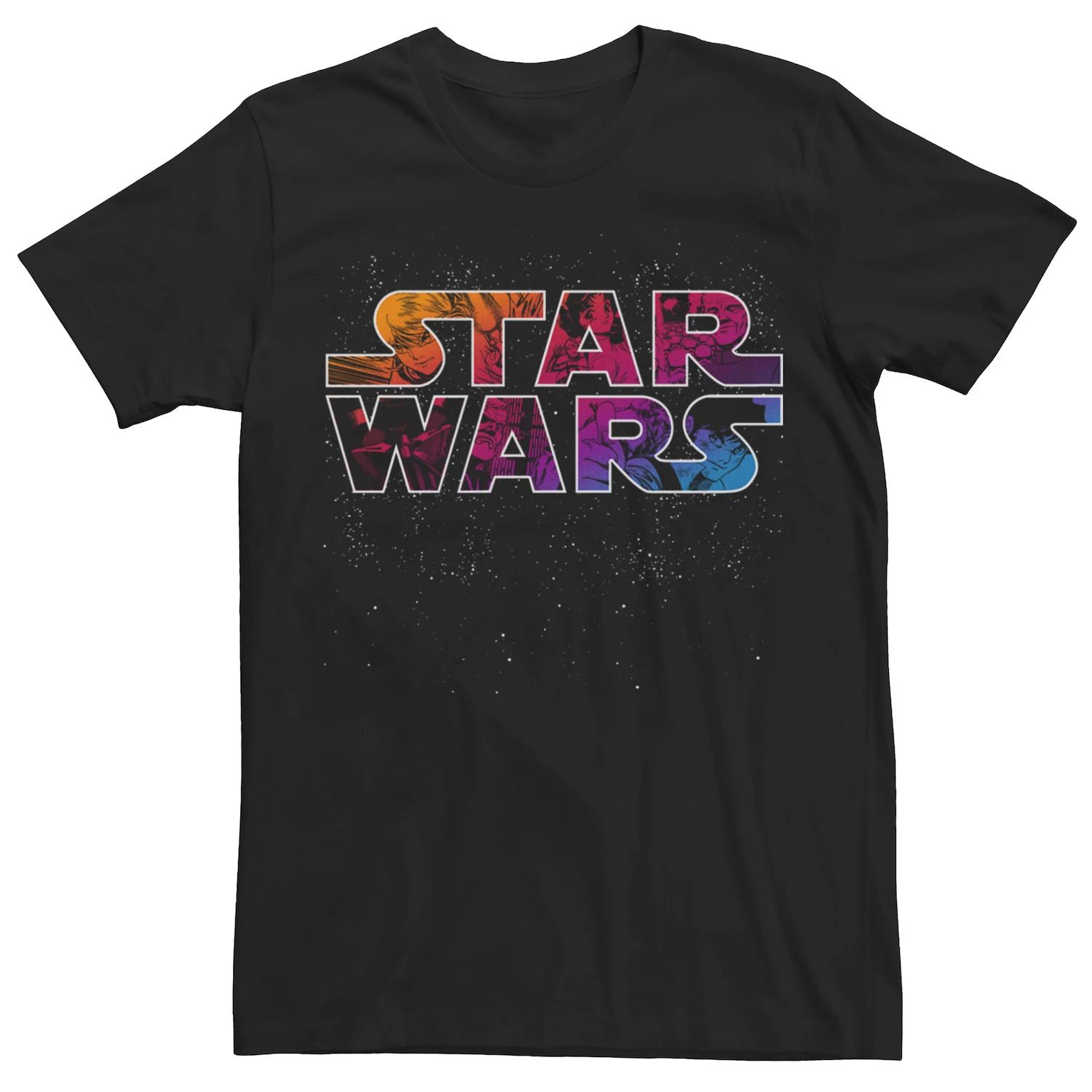Мужская неоновая футболка в стиле аниме Star Wars