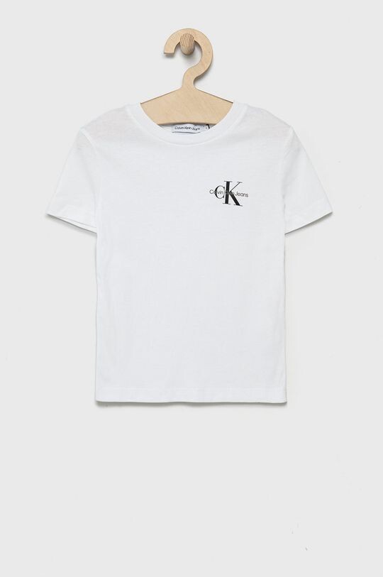 

Детская хлопковая футболка Calvin Klein Jeans IB0IB01231.PPYY, белый