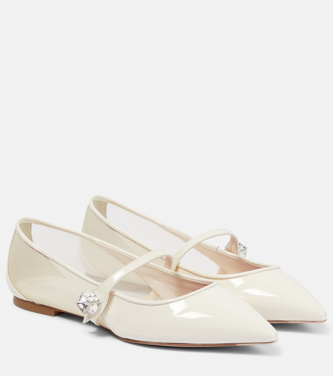 

Балетки Cube B из лакированной кожи Roger Vivier, белый