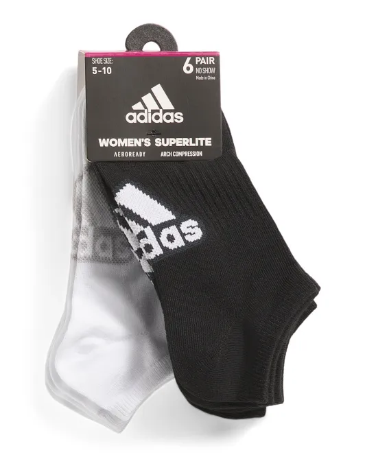 

6 пар носков Superlite Classic No Show Adidas, черный