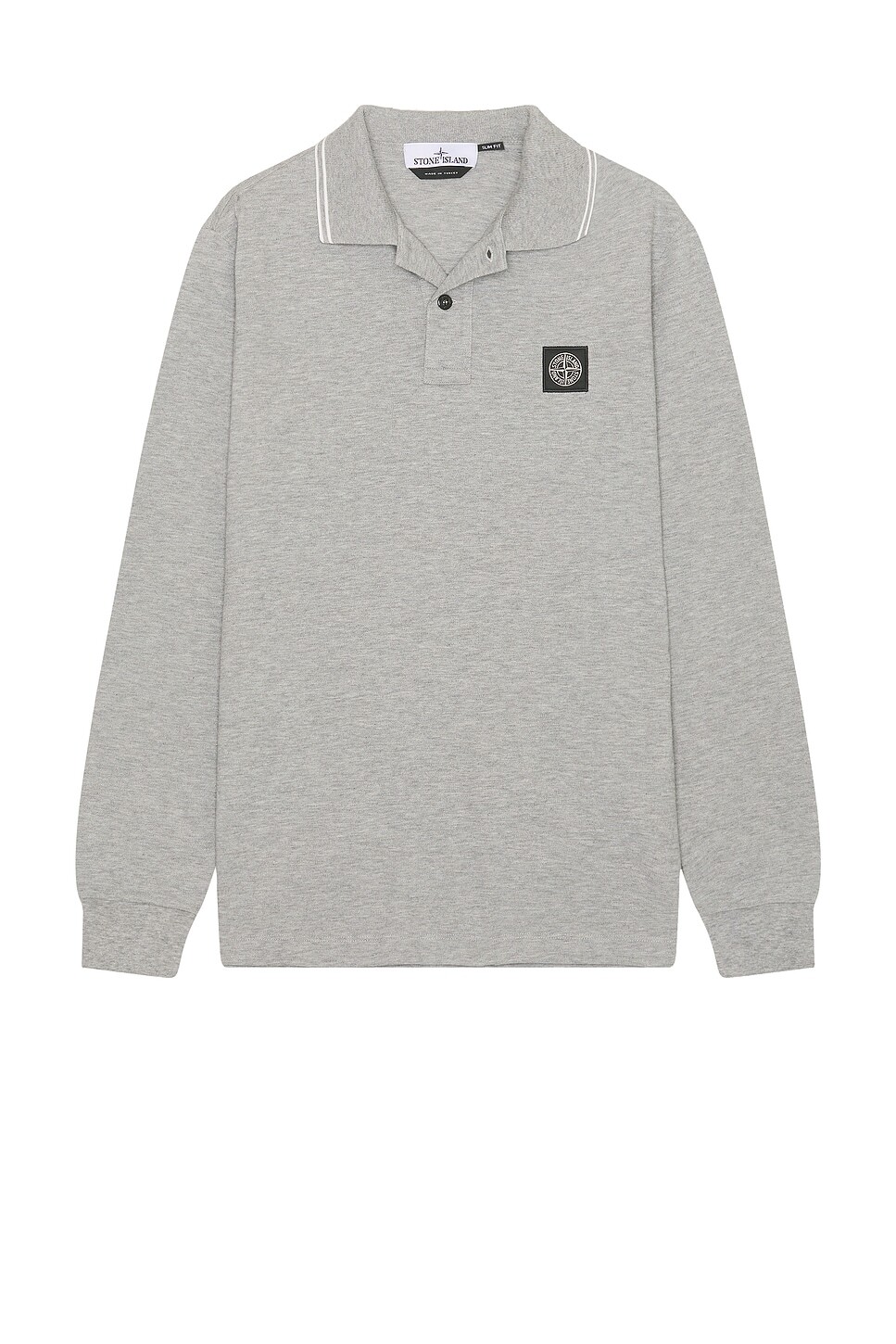 

Поло с длинными рукавами Stone Island, цвет Melange Grey