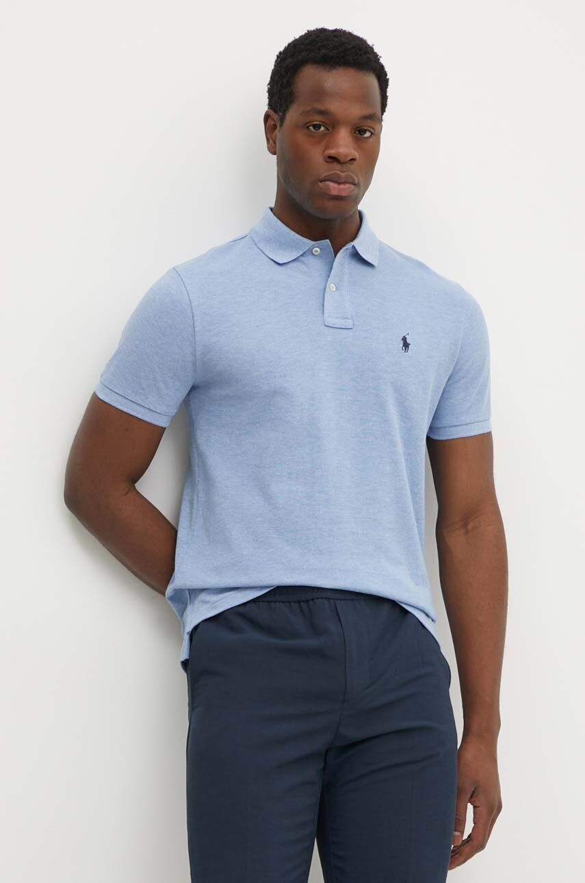 

Хлопковое поло Polo Ralph Lauren, синий