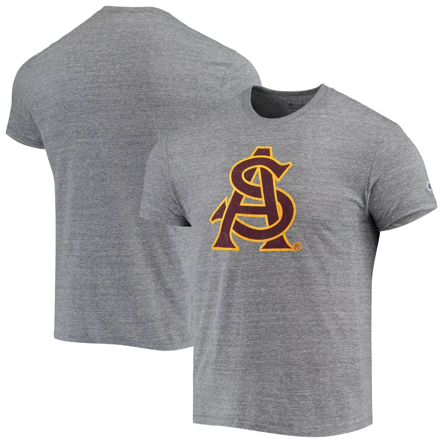 

Мужская темно-серая футболка Champion с логотипом Arizona State Sun Devils Vault Tri-Blend