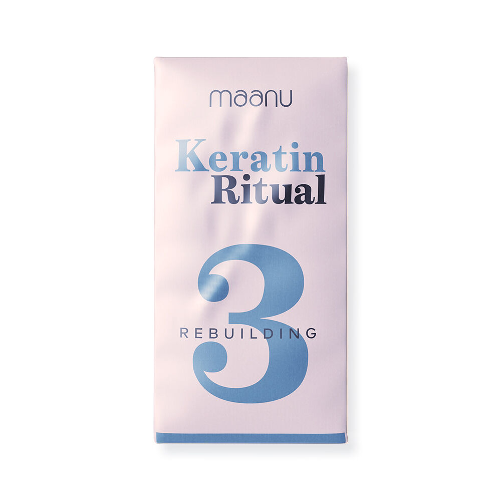 Набор: кератиновое восстанавливающее средство для волос Maanu Keratin Ritual, 3х20 мл