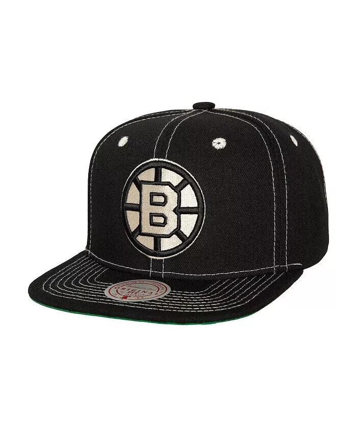 

Черная мужская бейсболка Mitchell Ness Boston Bruins Energy Contrast Natural Snapback Mitchell & Ness, черный