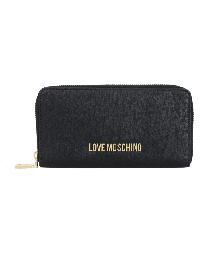 

Кошелек с металлическим логотипом Love Moschino, черный