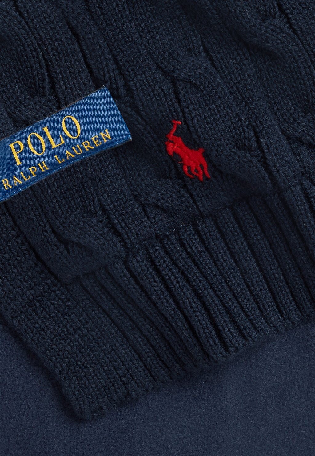 

Шарф CABLE-KNIT COTTON SCARF UNISEX Polo Ralph Lauren, темно-синий