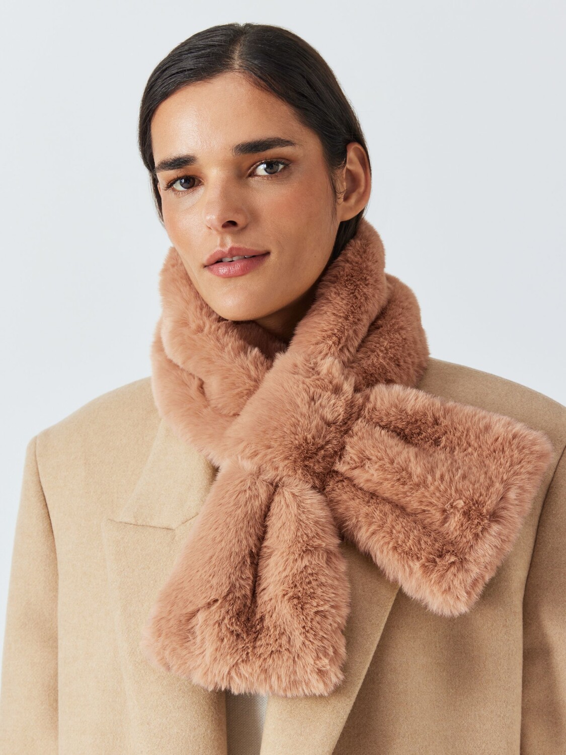 

Шарф из искусственного меха John Lewis, кэмел