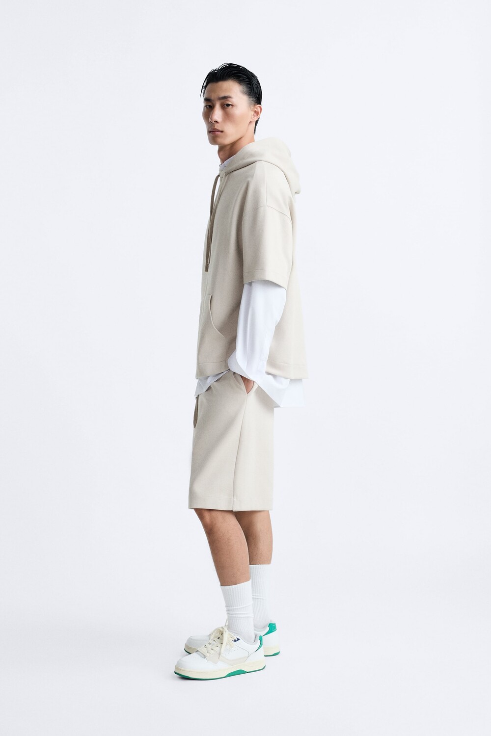 

Кожаные кроссовки Zara, белый