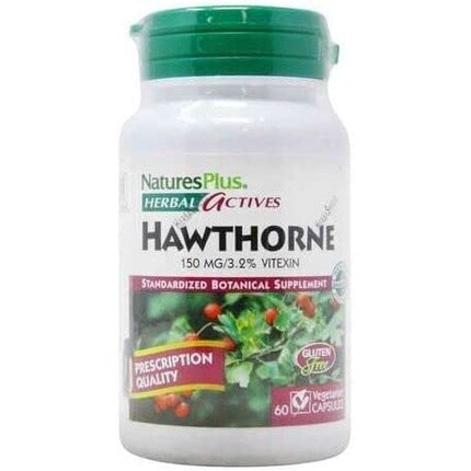 

Вегетарианские капсулы Naturesplus Herbal Actives Hawthorne 150 мг поддерживают здоровье сердца, Nature'S Plus