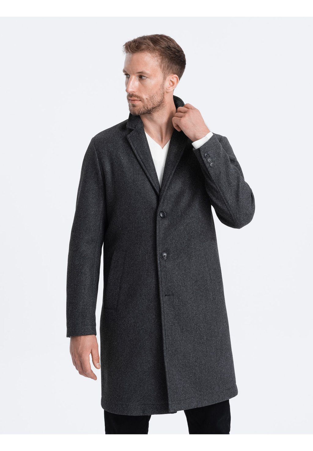 Классическое пальто Ombre, темно-серый меланж классическое пальто fransa темно серый меланж