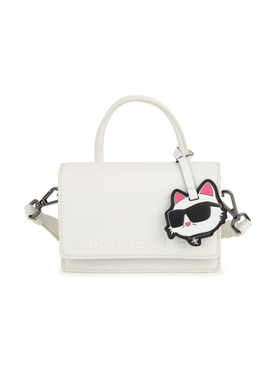 

Karl Lagerfeld Kids сумка на плечо с подвеской Choupette, белый