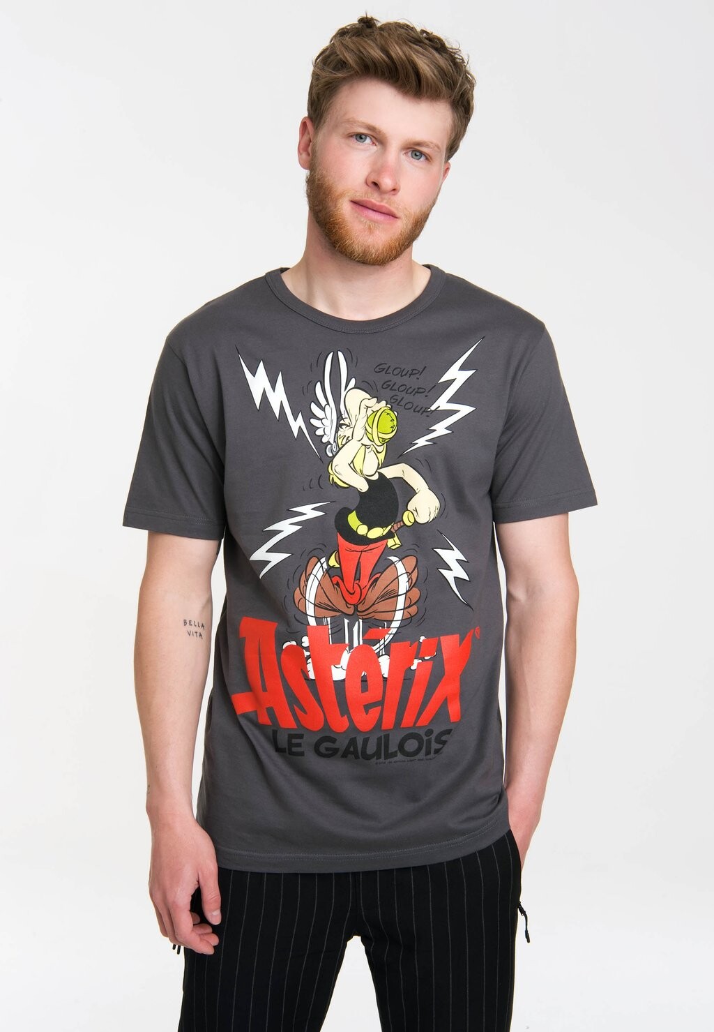 

Футболка с принтом LOGOSHIRT, серый