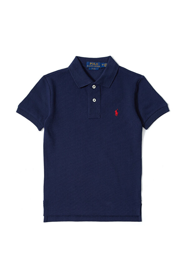 

Темно-синяя футболка для мальчика с воротником-поло Polo Ralph Lauren