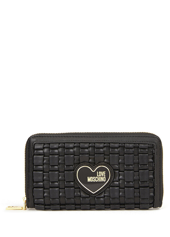 

Женский кошелек с черным логотипом Love Moschino