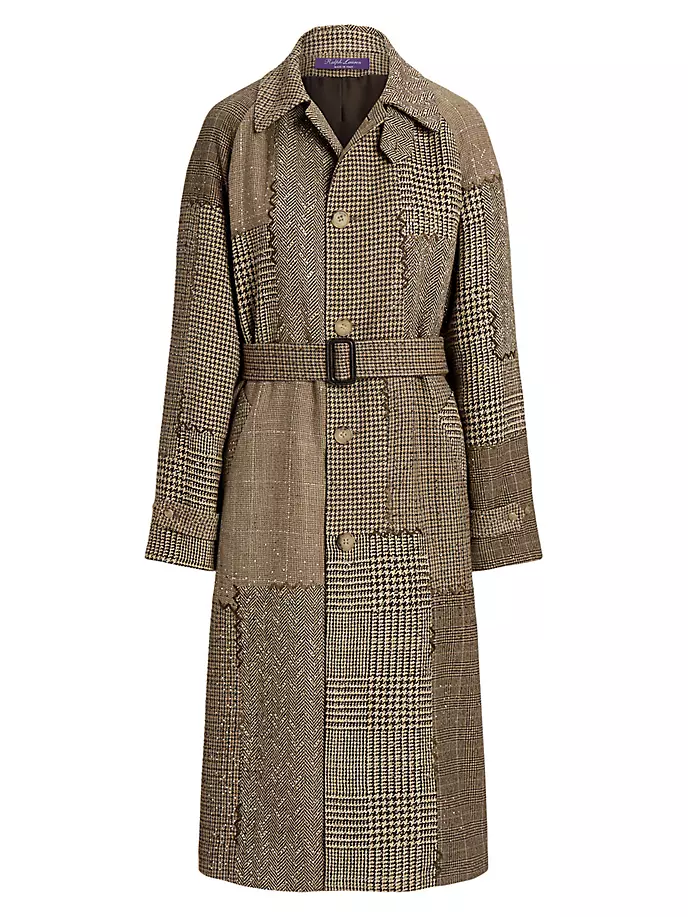 

Пальто Teegan с поясом в стиле пэчворк Ralph Lauren Collection, мультиколор