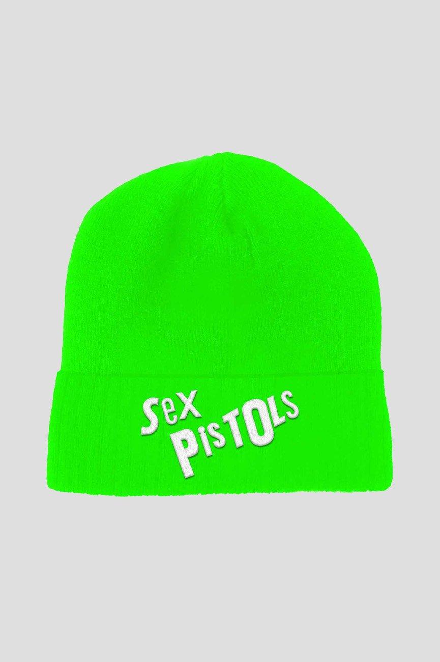 шапка бини с логотипом fist tupac зеленый Флуоресцентная зеленая шапка-бини с логотипом группы Sex Pistols, зеленый