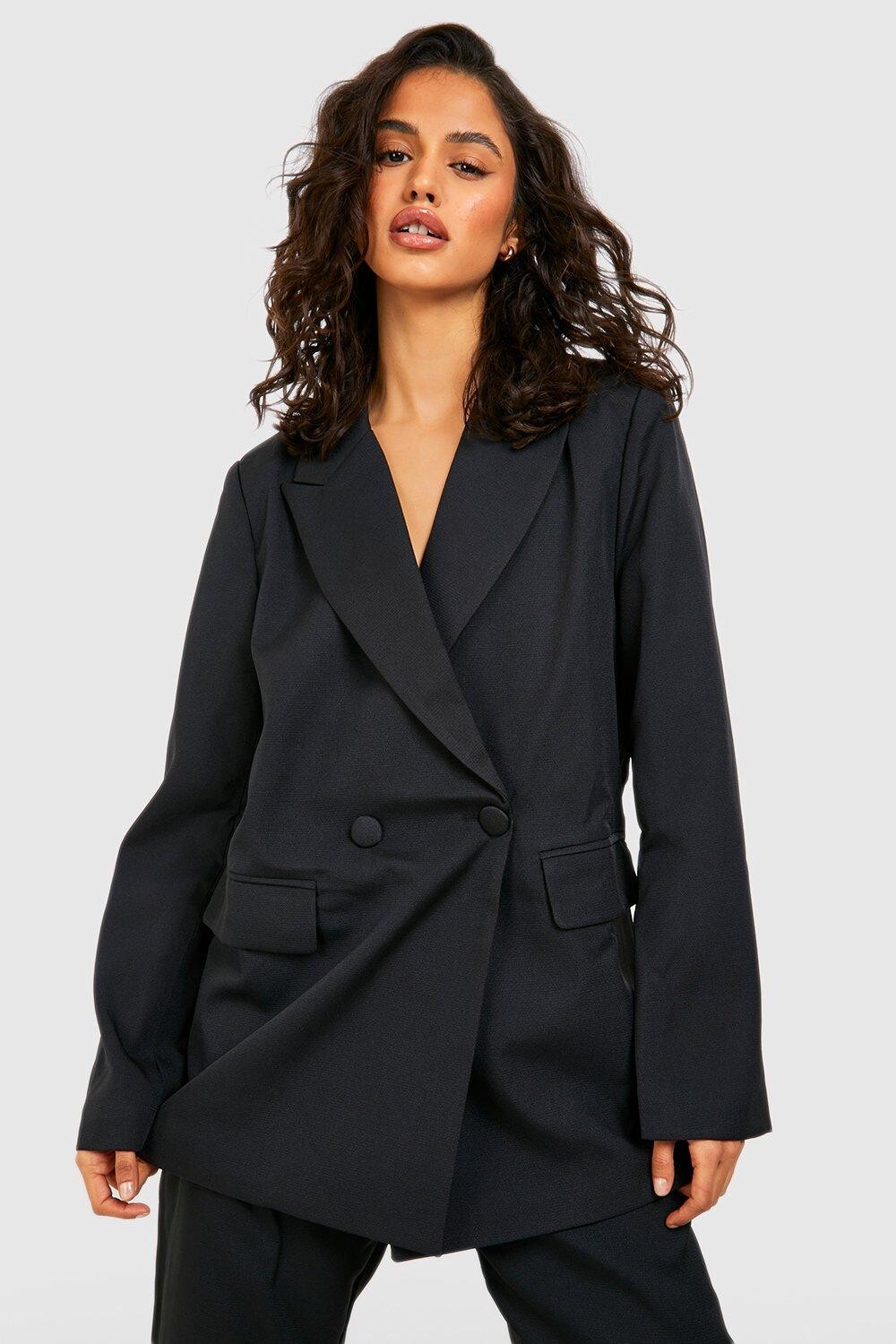 

Яркий пиджак оверсайз mix & match Boohoo, черный