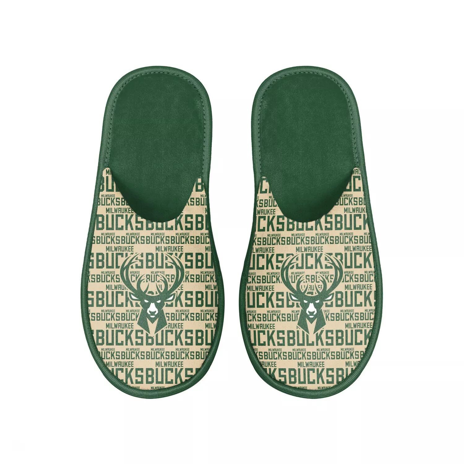 

Мужские шлепанцы с логотипом FOCO Milwaukee Bucks Scuff