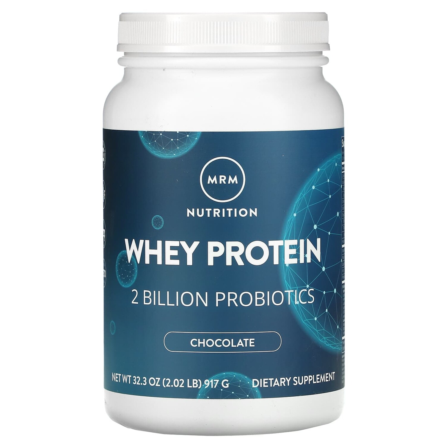 

Сывороточный протеин, шоколад, 2 млрд пробиотиков, 917 г (2,02 фунта), MRM Nutrition