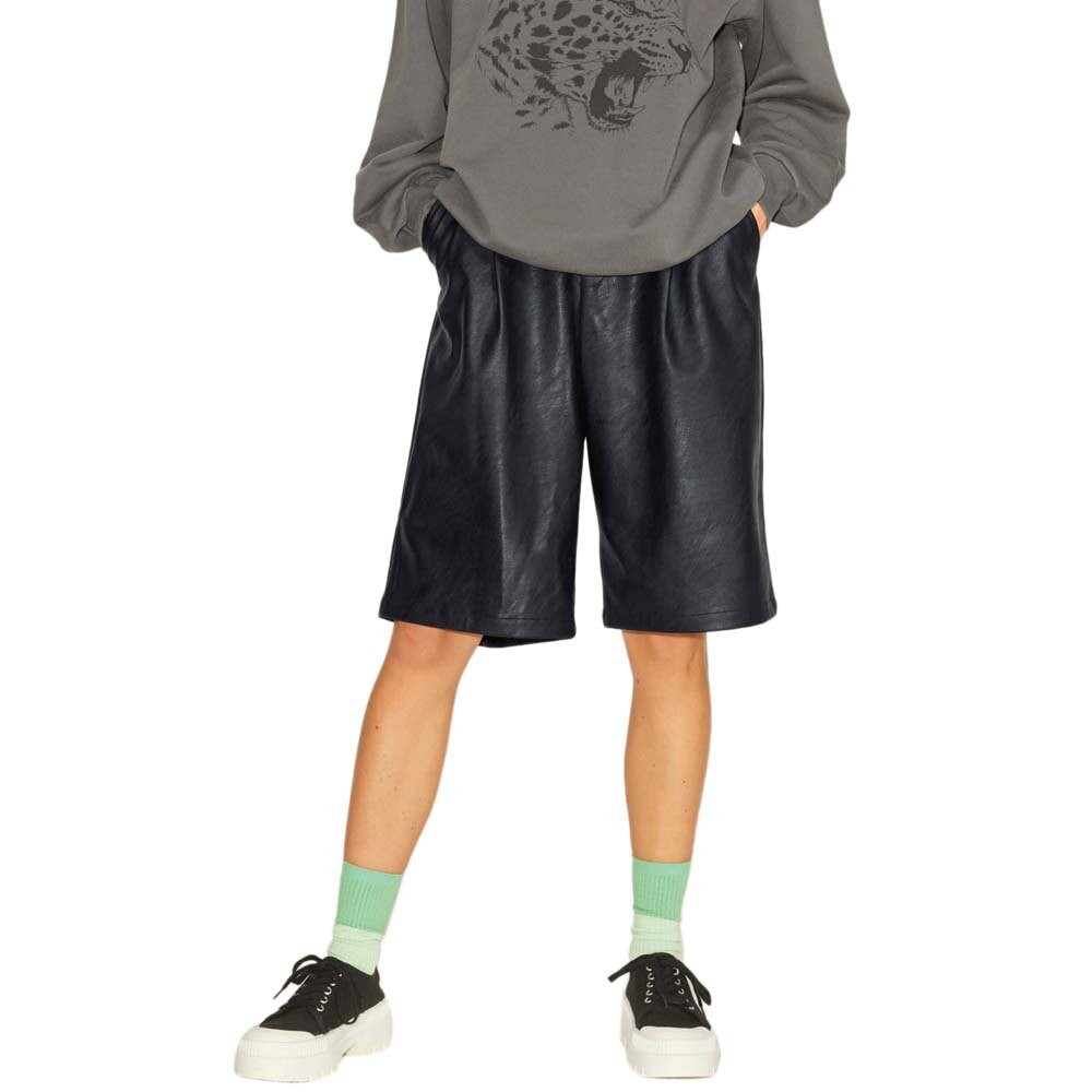

Шорты Jack & Jones Jaden Faux Leather High Waist Shorts JJXX, черный