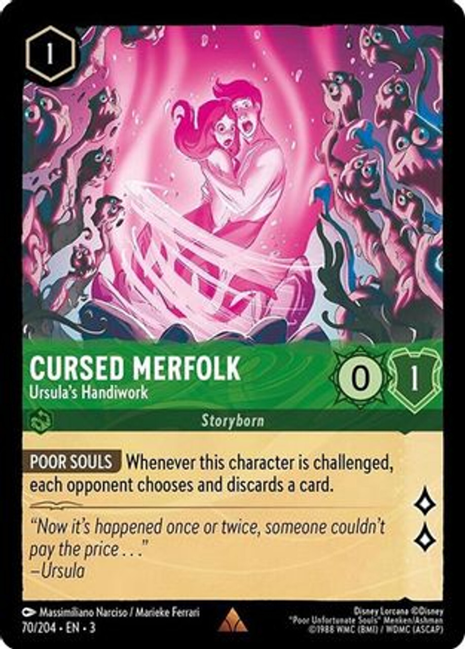 

Карточная игра Cursed Merfolk - Ursula's Handiwork (70/204) - Into the Inklands Cold Foil