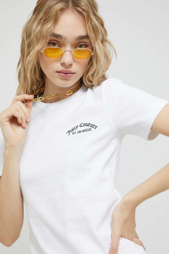 

Хлопковая футболка Juicy Couture, белый