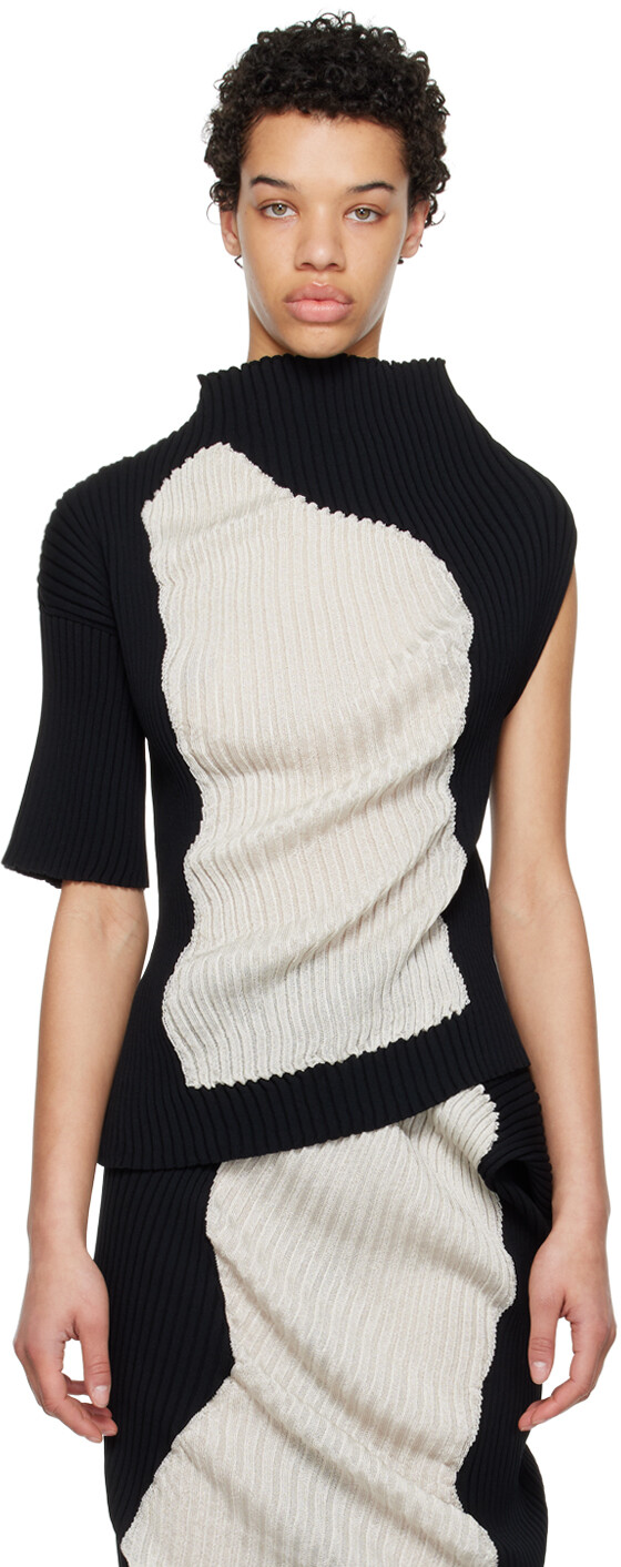 

Черный телесный свитер ISSEY MIYAKE