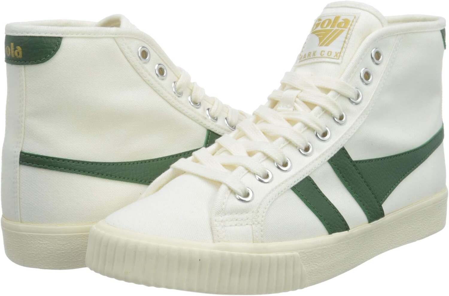 

Кроссовки Tennis Mark Cox High Gola, цвет Off-White/Green, Белый