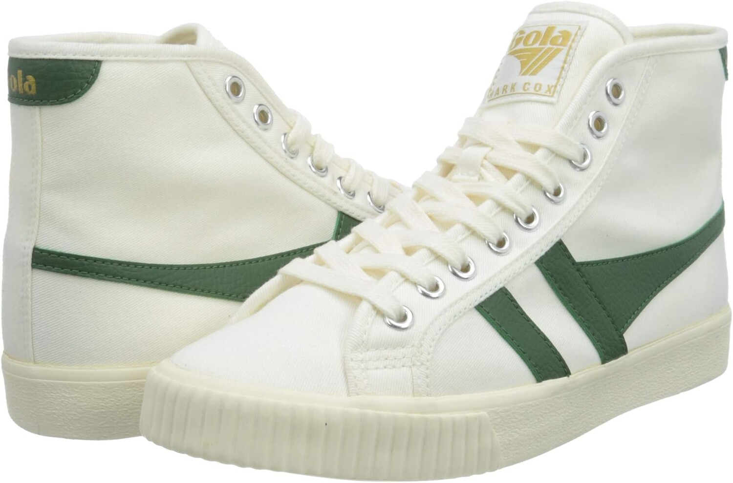 Кроссовки Tennis Mark Cox High Gola, цвет Off-White/Green шорты off white hands off skate track green зеленый