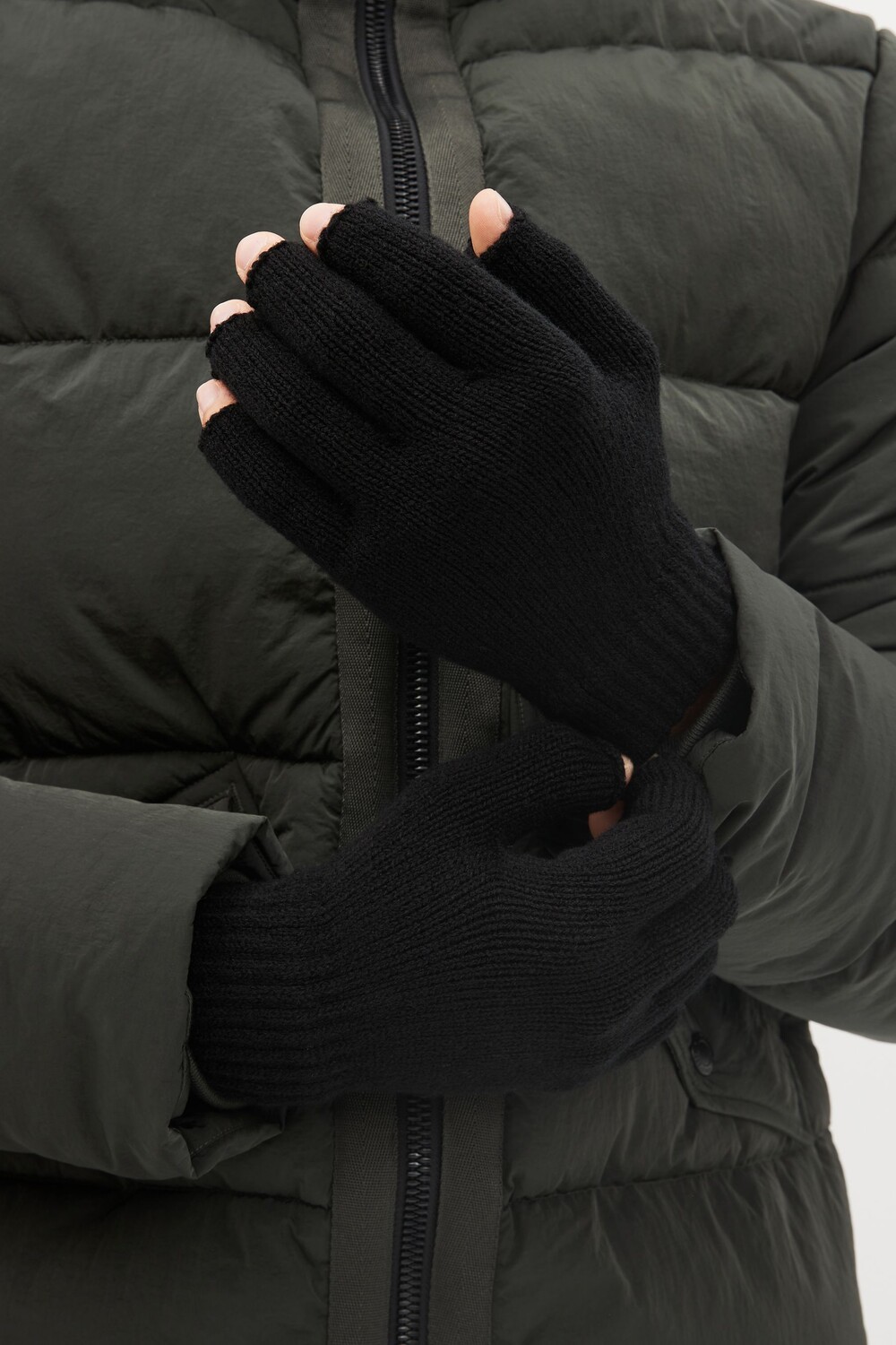 

Перчатки Essential без пальцев 2 шт Next, черный