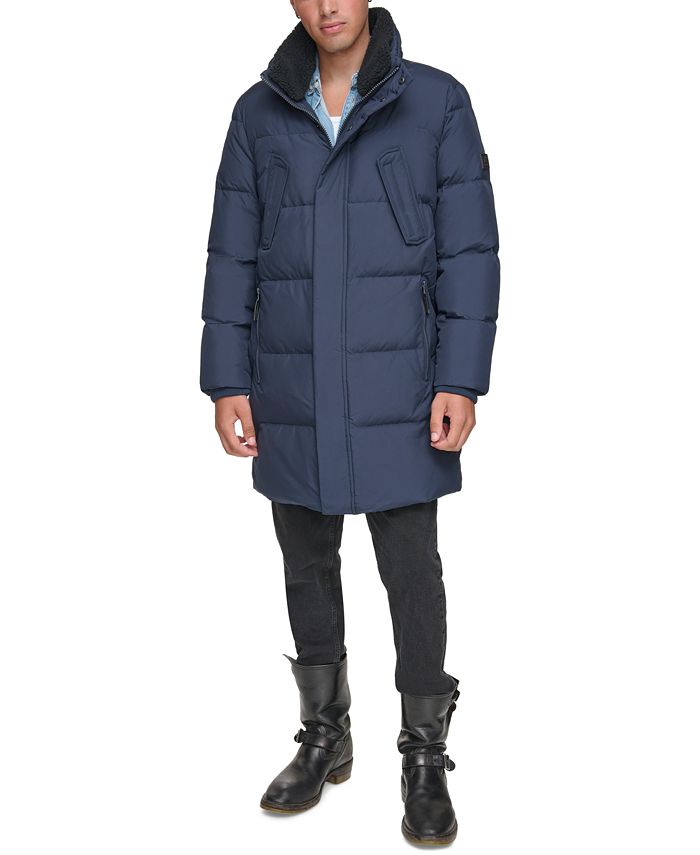 Мужская стеганая парка Valcour Duvet Marc New York, синий гибридное пуховое пальто uniqlo темно коричневый