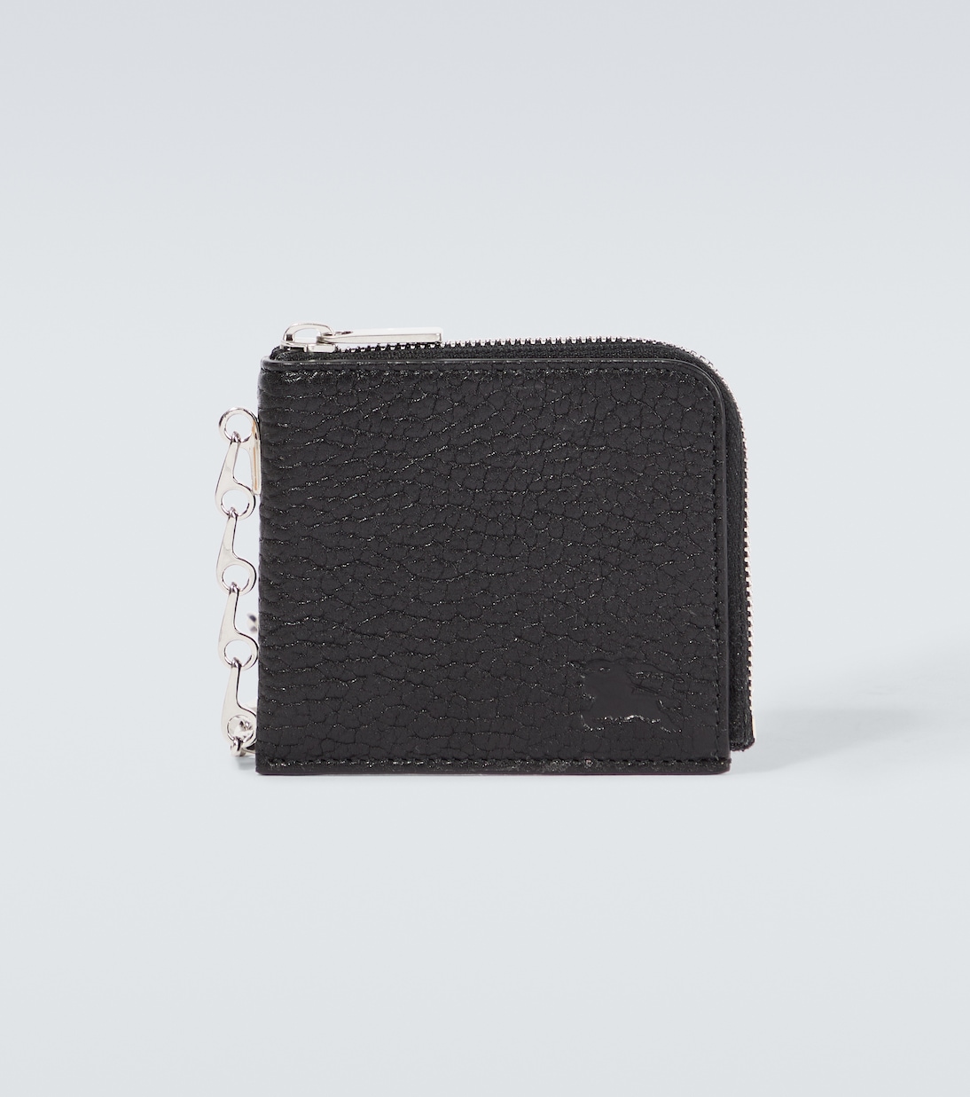 Кожаный кошелек на цепочке Burberry, черный цена и фото