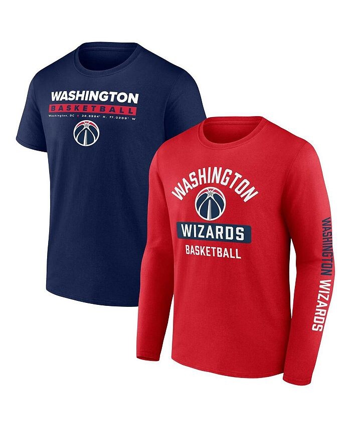 

Мужской комплект из двух футболок Just Net с фирменным логотипом Washington Wizards темно-красного цвета Fanatics, мультиколор