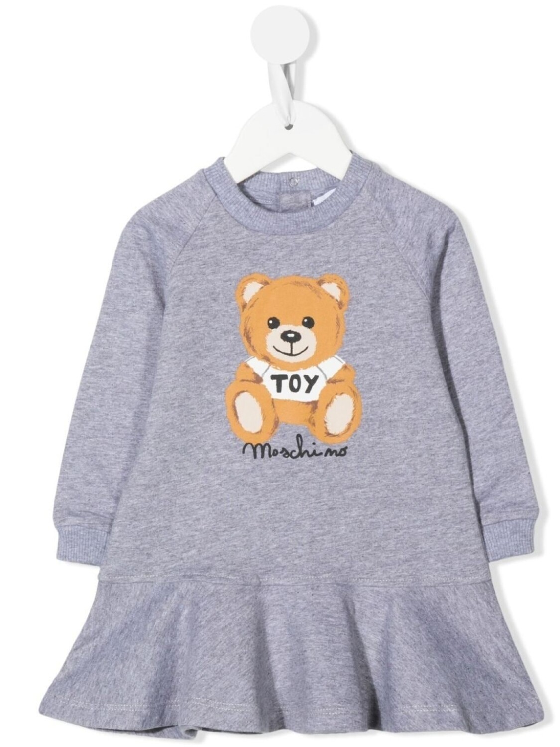 

Moschino Kids платье-свитер с принтом Teddy Bear, серый