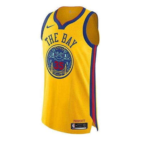 Майка Nike NBA Golden State Warriors Kevin Durant City Version Durant AU Jersey Yellow, желтый hot 7 kevin durant men s basketball jersey 2021 city version white black blue jersey new arrival hot sale
