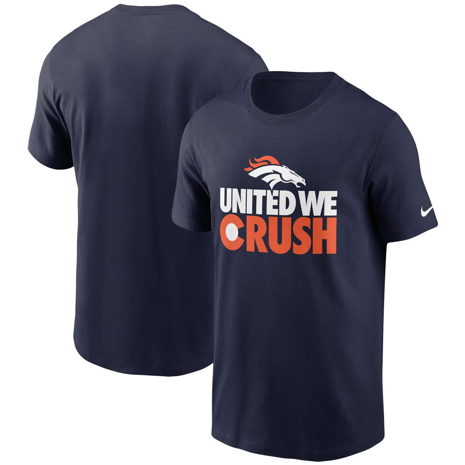 Мужская темно-синяя футболка Nike Denver Broncos Hometown Collection Crush
