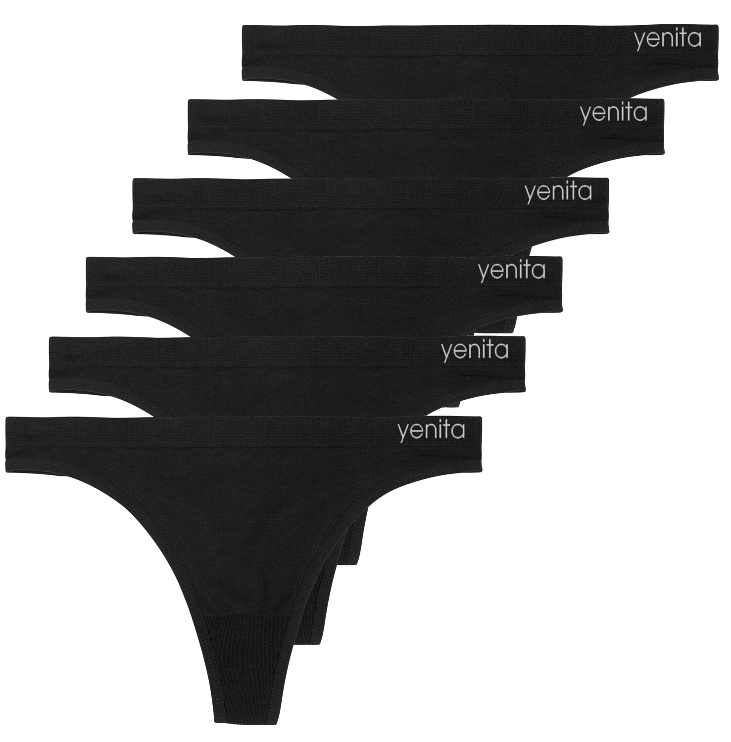 

Стринги Yenita 6 шт Seamless Basic, черный
