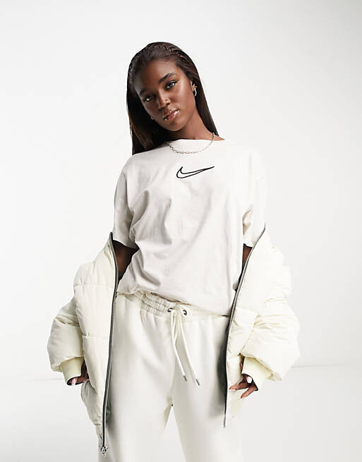 

Светло-коричневая футболка Nike Midi Swoosh, Коричневый