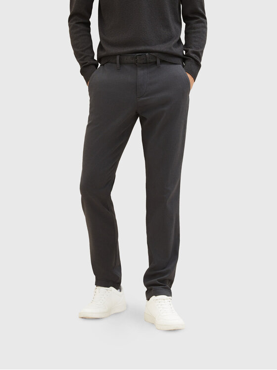 Узкие брюки чиносы Tom Tailor, черный узкие брюки чиносы с поясом tom tailor серый