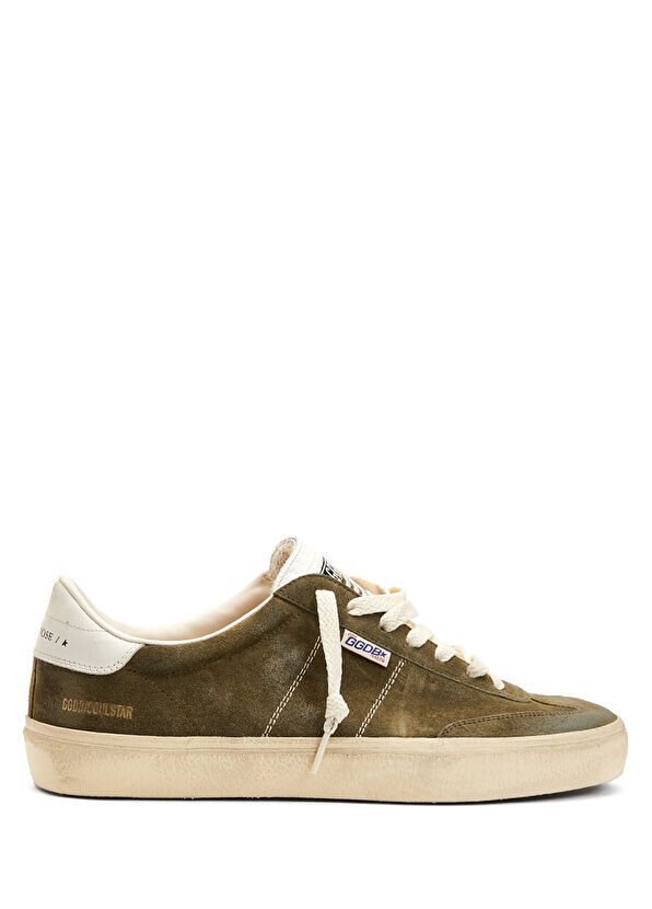 

Soul star хаки мужские кожаные кроссовки Golden Goose, белый