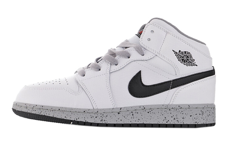 

Air Jordan 1 Mid (Gs) женские винтажные баскетбольные кроссовки белый цемент