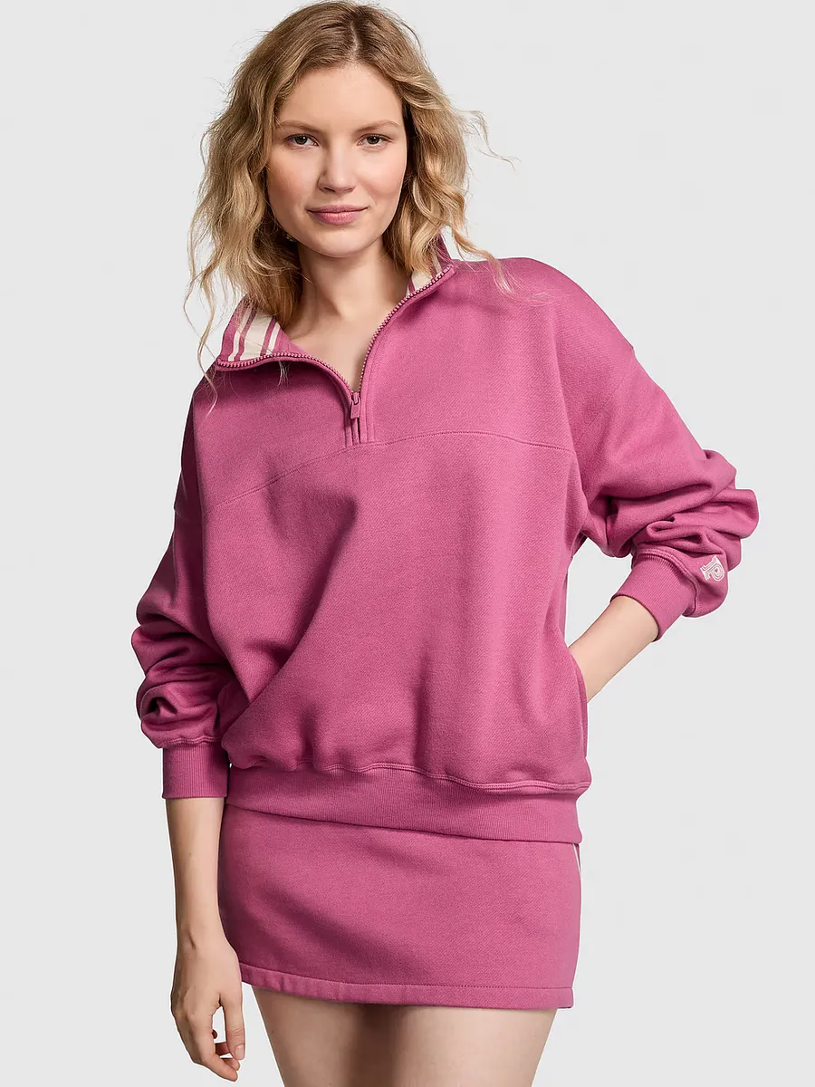 

Флисовый свитшот с молнией до половины Ivy Pink, красный/фиолетовый