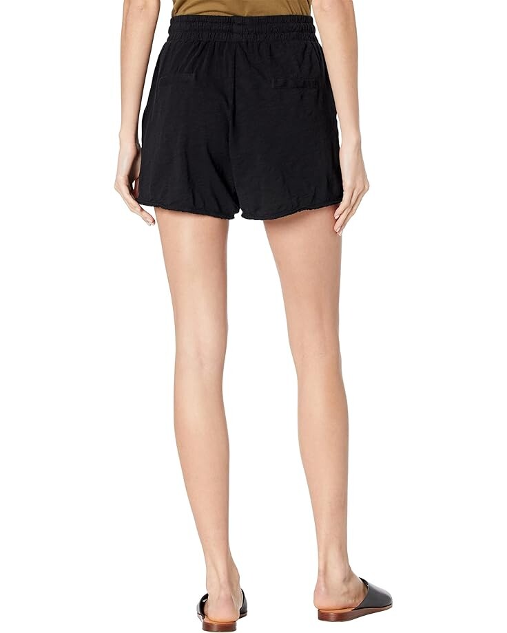 

Шорты bobi Los Angeles Slubbed Jersey Drawstring Shorts, черный