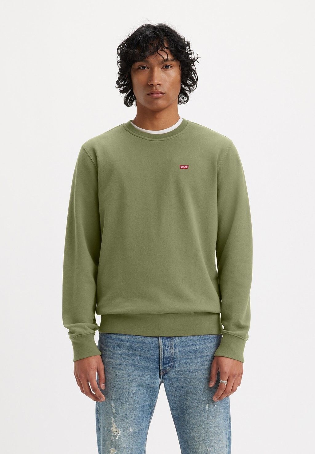 

Толстовка с капюшоном THE ORIGINAL CREW Levi's, оливково-зеленый