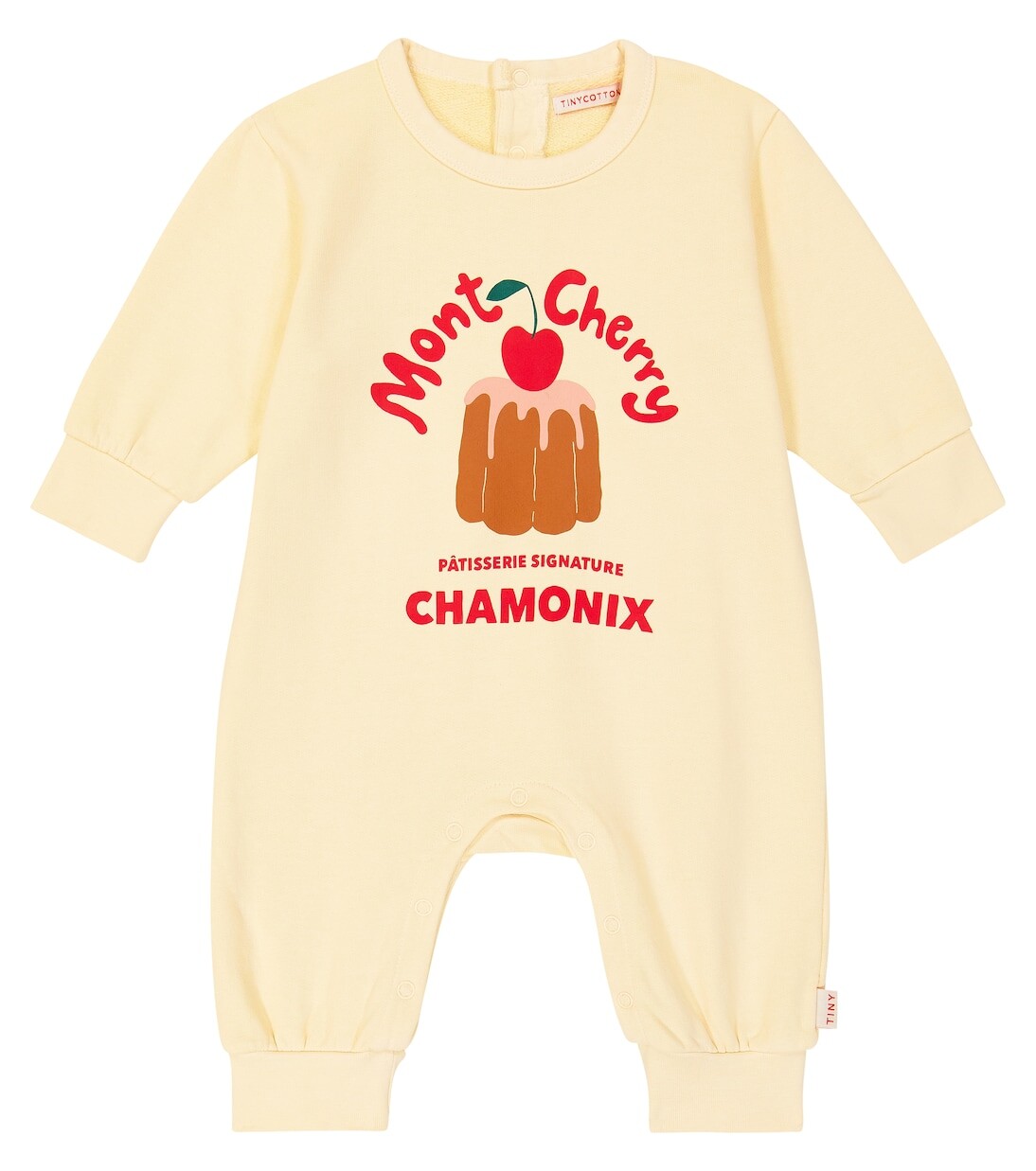 

Комбинезон baby mont cherry из хлопка Tinycottons, бежевый