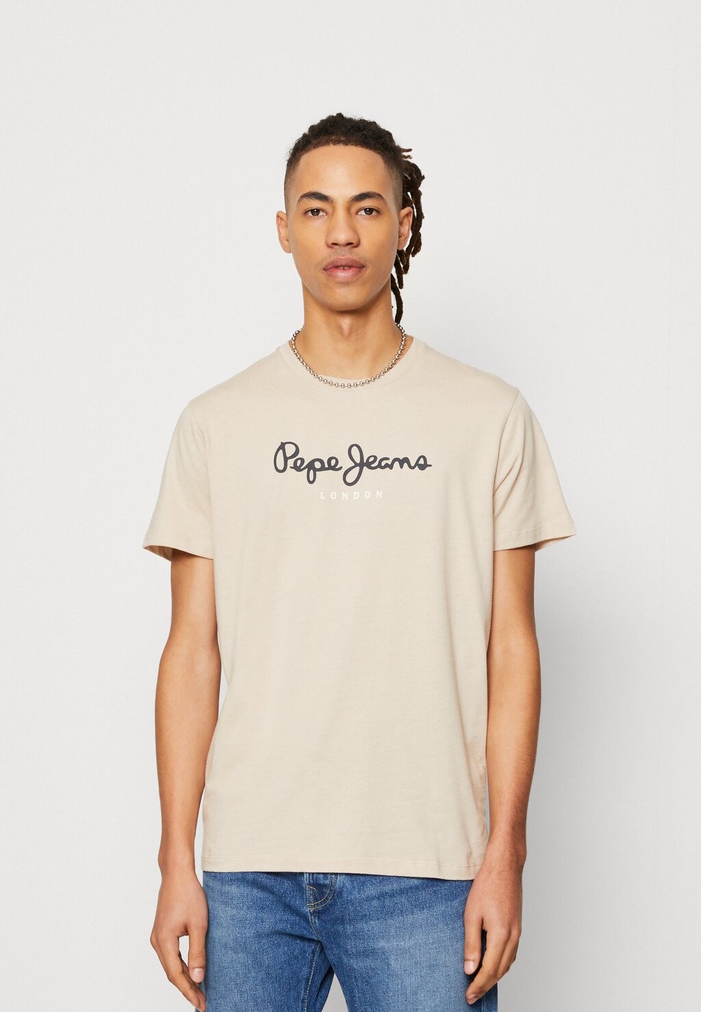 

Футболка с принтом Pepe Jeans, бежевый