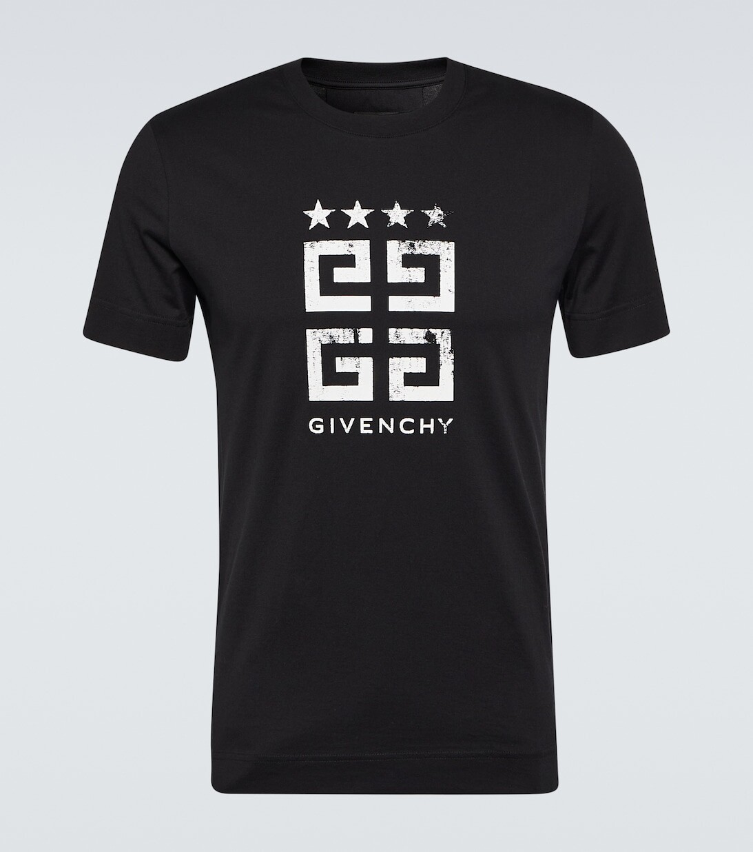 

Футболка из хлопкового джерси со звездами 4G Givenchy, черный